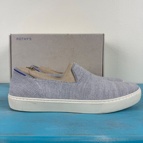 Rothys 'The Original Slip On Sneaker' In Light Gray Womens Size 11 - Picture 1 of 11